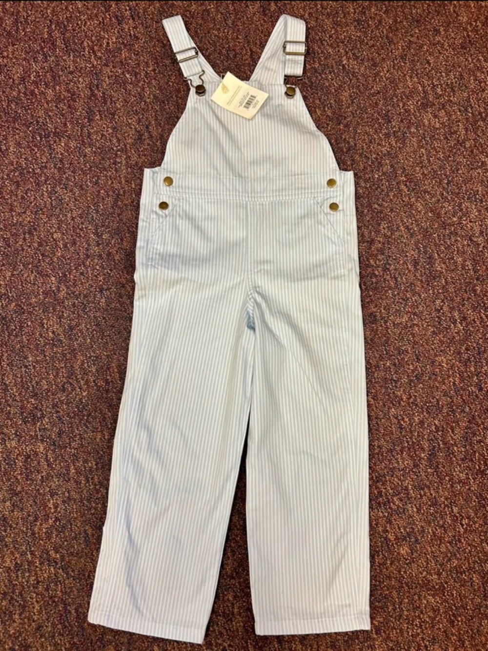 The Beaufort Bonnet Company Choo Choo Overalls, light blue, 4T, NWT